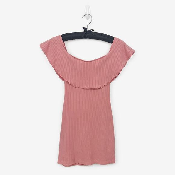 Reformation Banana Ribbed Mini Dress Small Pink Coquette Soft Girl Summer Party - Picture 1 of 11